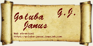 Goluba Janus vizit kartica